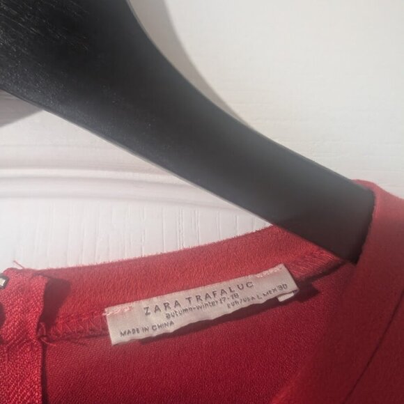 Zara | Suede-effect Dress in Red - Picture 4 of 6